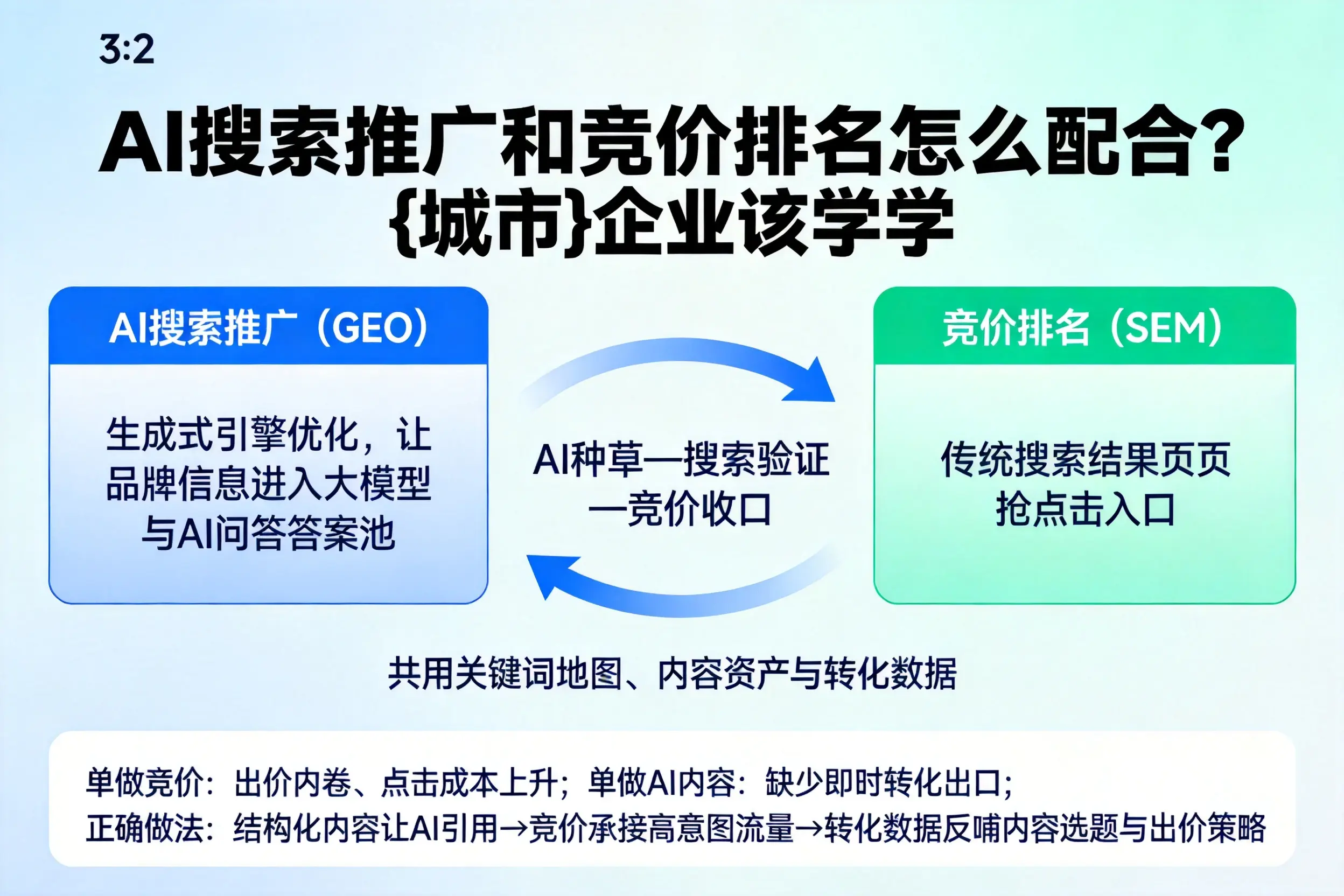 AI搜索推广和竞价排名怎么配合？眉山企业该学学