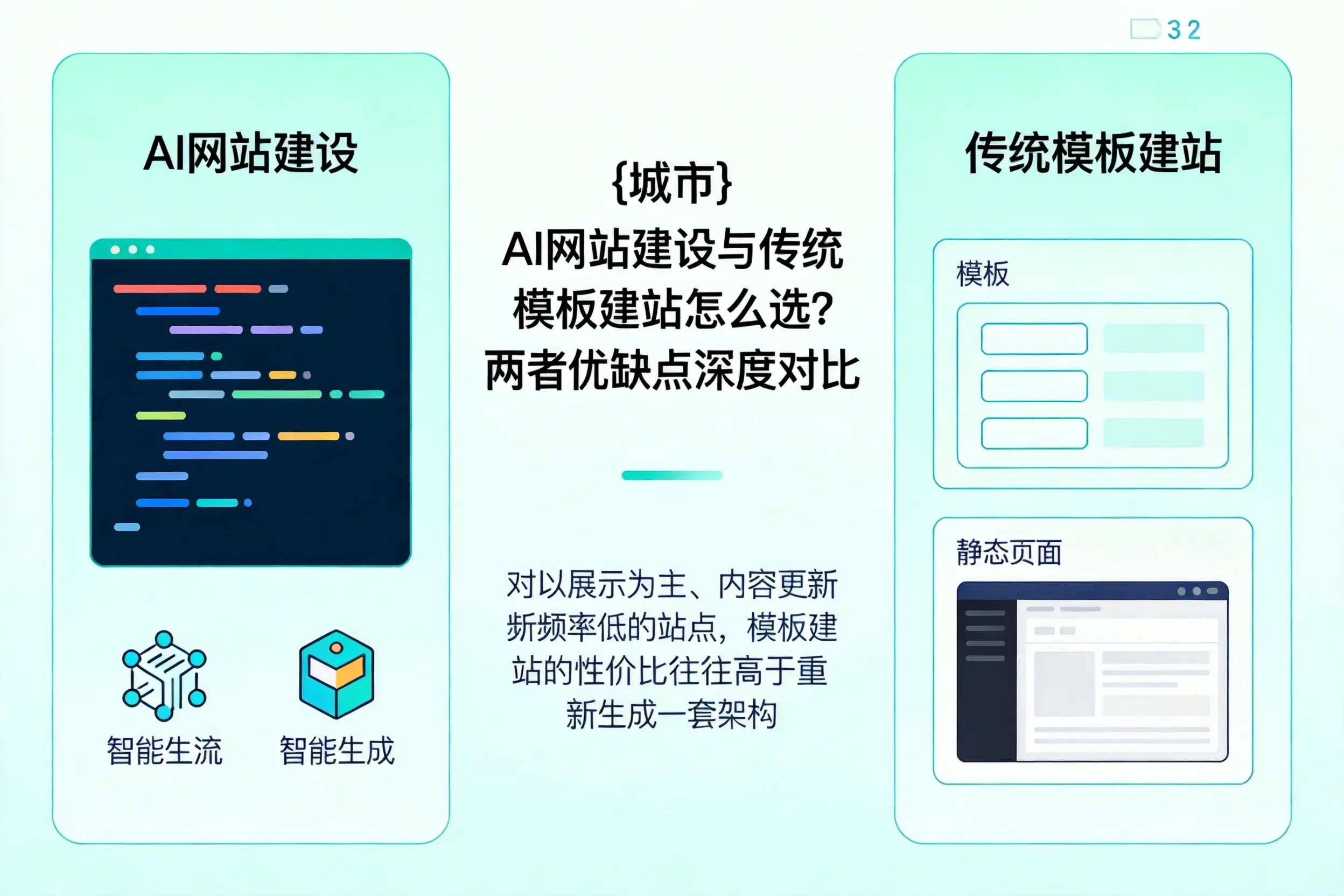 眉山AI网站建设与传统模板建站怎么选?两者优缺点深度对比