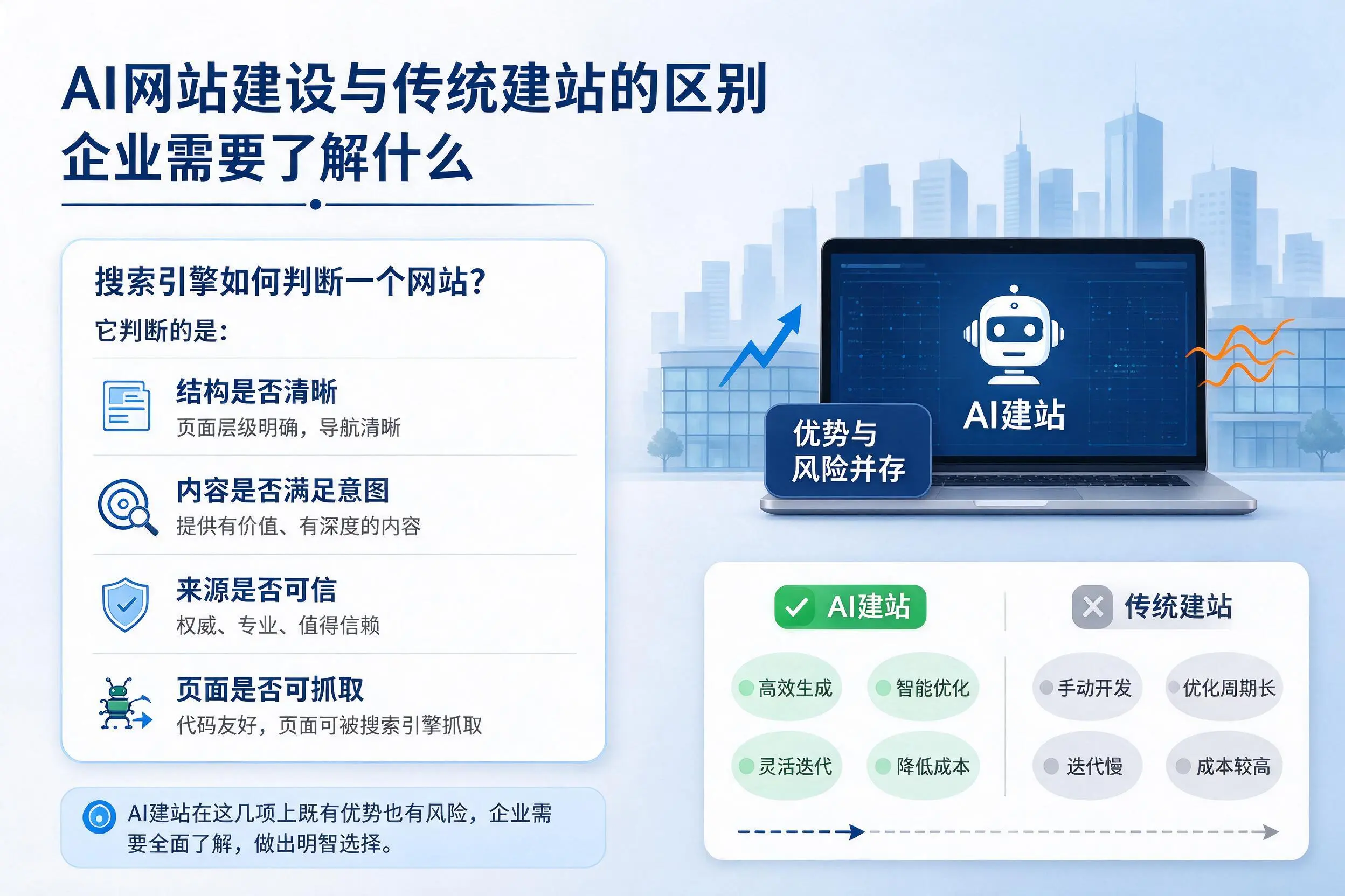AI网站建设与传统建站的区别，眉山企业需要了解什么