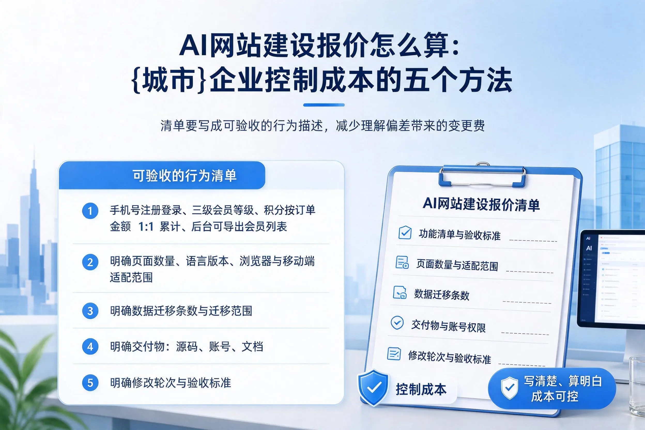 AI网站建设报价怎么算：眉山企业控制成本的五个方法
